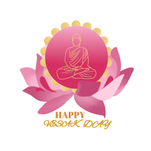 金佛 莲花 围寨节 快乐 祝福 节日 假期 传统的