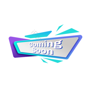 手绘 简约 comingsoon 彩色 标签 广告 促销 质感