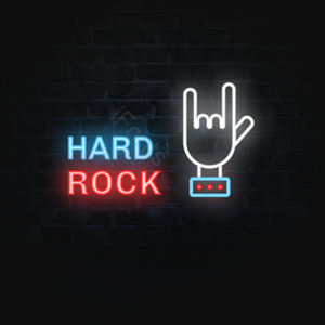复古 霓虹 灯牌 荧光 rock 摇滚 电音 hardrock