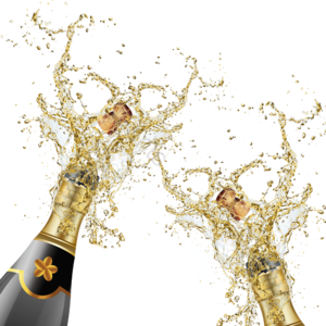爆炸感 起飞 溢流 液体 溅 开酒 庆祝 手剪贴画
