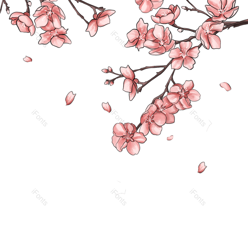 唯美图片,春季元素,花瓣PNG,桃花免抠素材