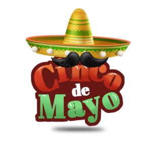 卡通 五月五 节日 墨西哥 阔边帽 cinco de mayo