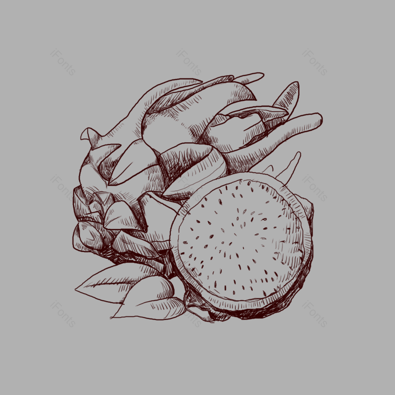 卡通插画图片,水果元素,美味PNG,水果线描免抠素材