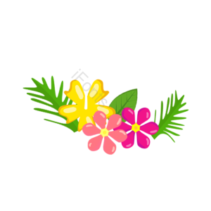 丝带 捧花 插花 文艺 植物 水彩 礼物 祝福