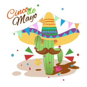 墨西哥 仙人掌 五月五 节日 插图 cinco de mayo