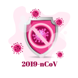 卡通 防病毒 盾牌 covid-19 corona virus 2019-ncov 防护
