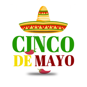 手绘 五月五 装饰 字体 cinco de mayo 帽子