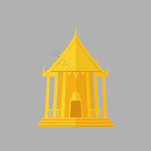 卡通小房子 古建筑 小房子 矢量图 动画片 回家 门 小庙