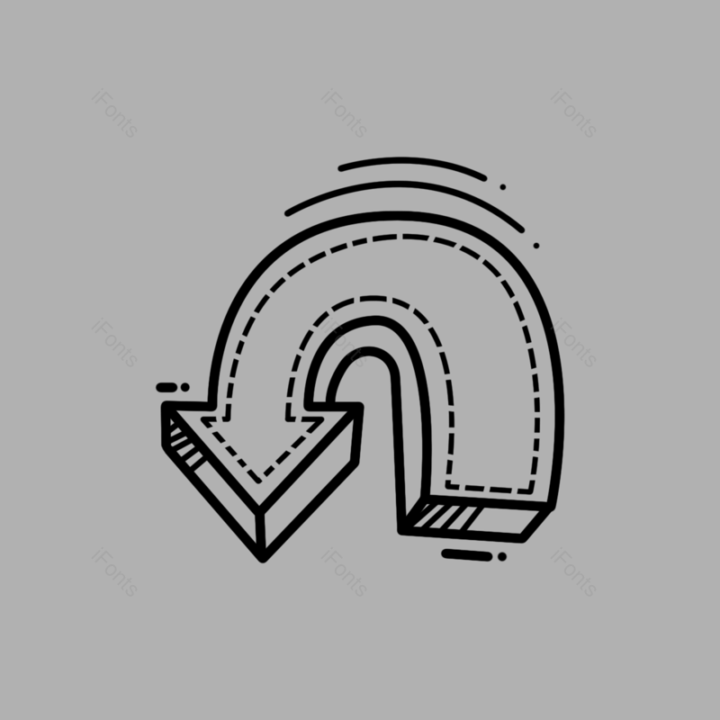 手绘箭头图片,曲线元素,符号PNG,指针免抠素材