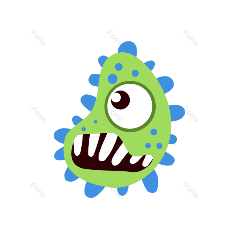 细菌图片,病毒元素,生物PNG,细胞免抠素材