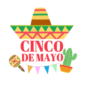 仙人掌 墨西哥 五月五 花纹 装饰 cinco de mayo