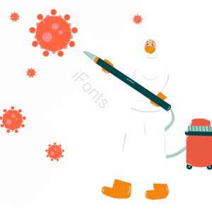 消毒器 covid-19 2019年 日冕病毒 病毒 卡通 手绘 面具