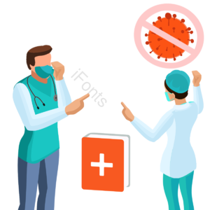 covid-19 2019-ncov corona virus 病毒 卡通 手绘 口罩