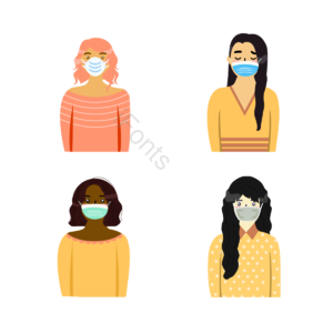 黄色 covid-19 2019-ncov coronavirus 口罩 人群 种族 粉色
