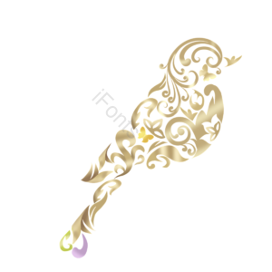 金色 巴洛克 古典 花纹 装饰 光泽 花卉 手绘