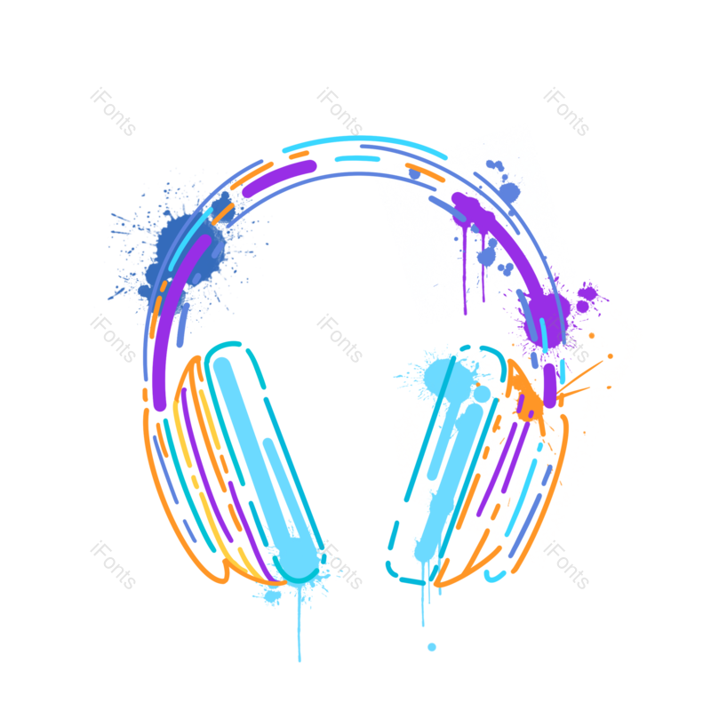 形状图片,音乐元素,颜料PNG,免抠素材