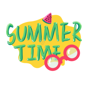 眼镜 hello summer 夏天 你好 黄色 蓝色 卡通
