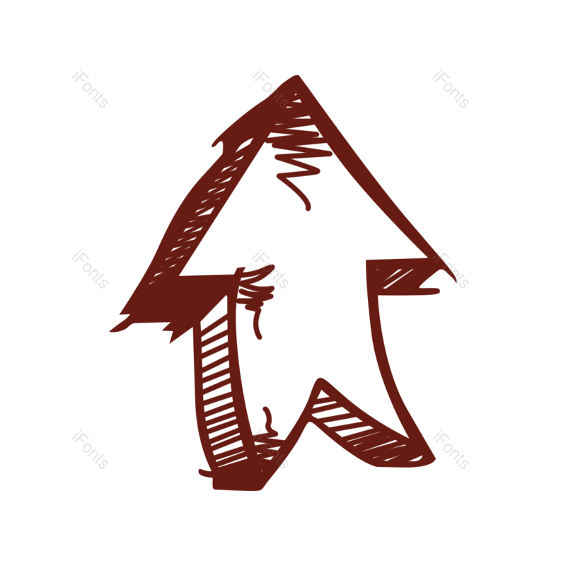 手绘箭头图片,曲线元素,符号PNG,指针免抠素材
