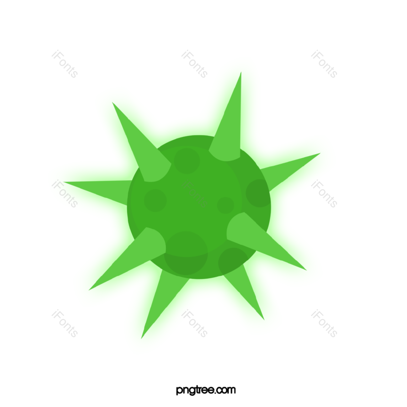 细菌图片,绿色矢量图元素,病毒PNG,医院免抠素材