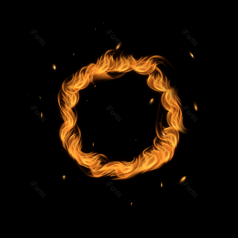 火焰图片,火圈元素,清凉PNG,渐变色免抠素材