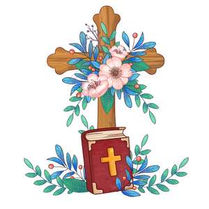 基督教 圣杯 交叉 庆祝 花 五旬节 圣经 手剪贴画