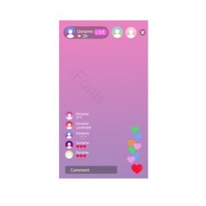 instagram live 直播 直播边框 live边框 直播live 紫色 渐变