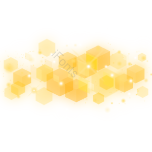 散景灯 光效 金色 梦幻 菱形 光斑 立方体 光感