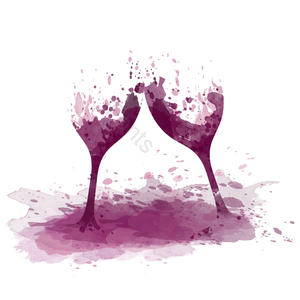 红酒 酒杯 水花 酒渍 高脚杯 轮廓 笔触 创意
