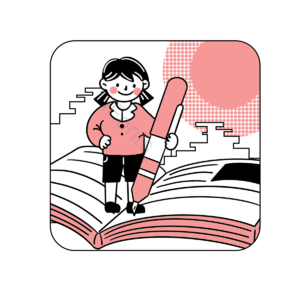 笔 检查 学习 学生 文具 读书 动画片 手绘竽