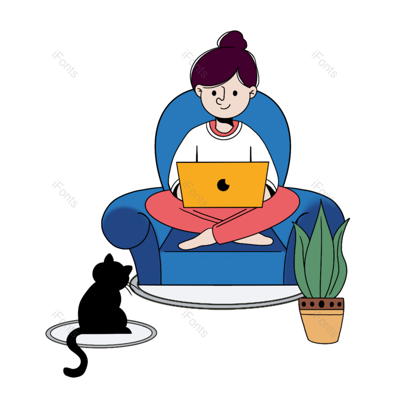 动画片图片,沙发元素,商务PNG,办公室免抠素材