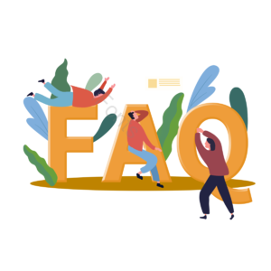 手绘 粉色 faq 植物 办公 远程 工作 商务