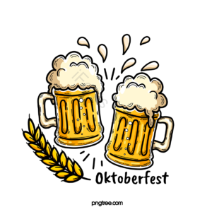 啤酒 德国啤酒节 干杯 小麦 手绘啤酒 喝酒 庆祝 喝彩
