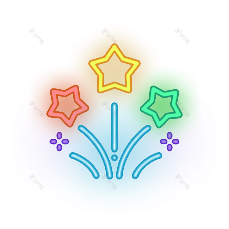装饰图片,霓虹灯元素,灯光PNG,彩色免抠素材