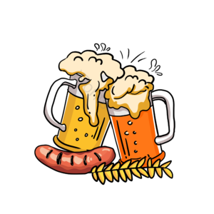 手绘 德国 啤酒 狂欢节 oktoberfest 卡通 文化 快乐