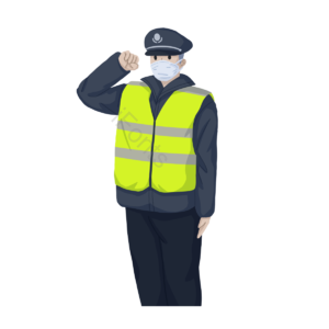 敬礼的警察 公安警察 卡通插画 职业插画 警察工作 警察插画 逆行者 口罩