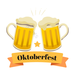 彩色 手绘 德国 啤酒节 文化 泡沫 飘带 oktoberfest