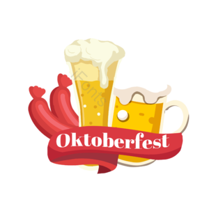 手绘 酿造 德国 啤酒节 oktoberfest 卡通 文化 泡沫