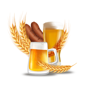 德国 啤酒节 狂欢 派对 麦穗 酒杯 香肠 啤酒