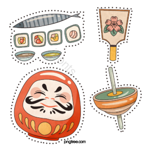 日本 秋刀鱼 陀螺 寿司 玩具 花牌 卡通 贴纸