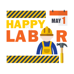 劳动节 五一 labor day 节日 工人 锤子 日历
