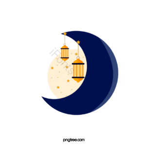 星星 月亮 卡通 装饰 夜晚 天空 可爱 金色月亮
