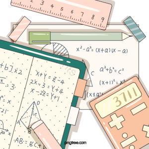 数学 便签 笔记本 直尺 笔 计算器 橡皮 清新