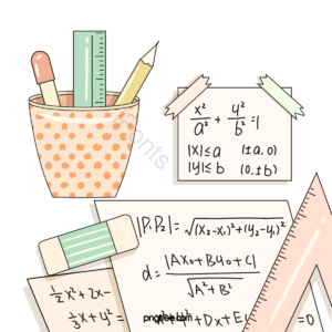 数学 草稿 笔 算式 可爱 手绘 清新 卡通