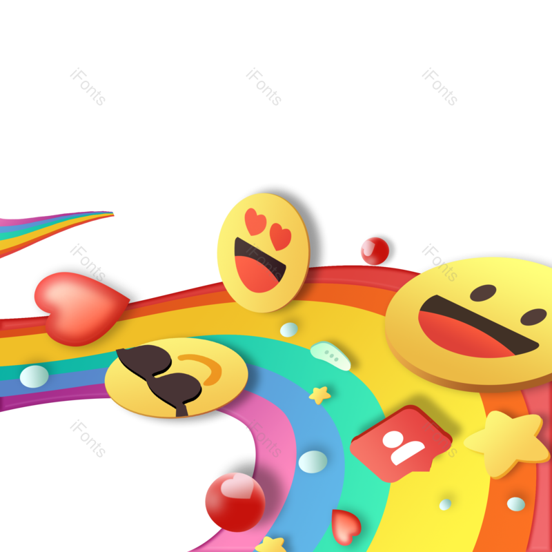 卡通图片,动感元素,立体感PNG,漂浮免抠素材