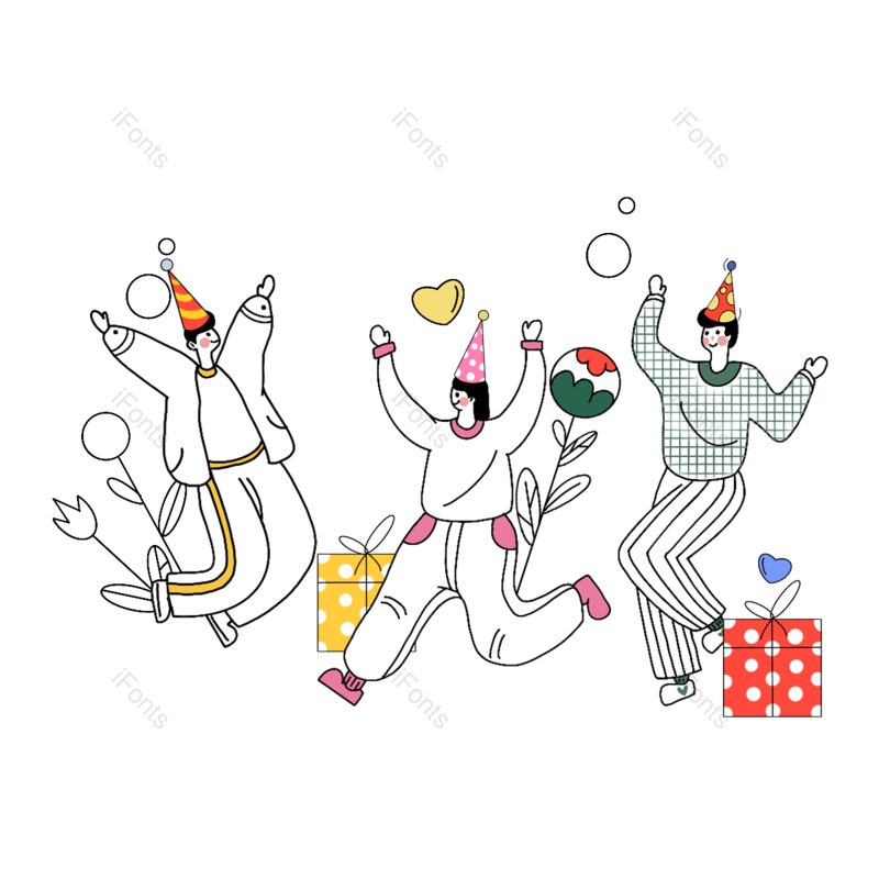 蜡烛图片,动画片元素,生日字体PNG,生日帽免抠素材