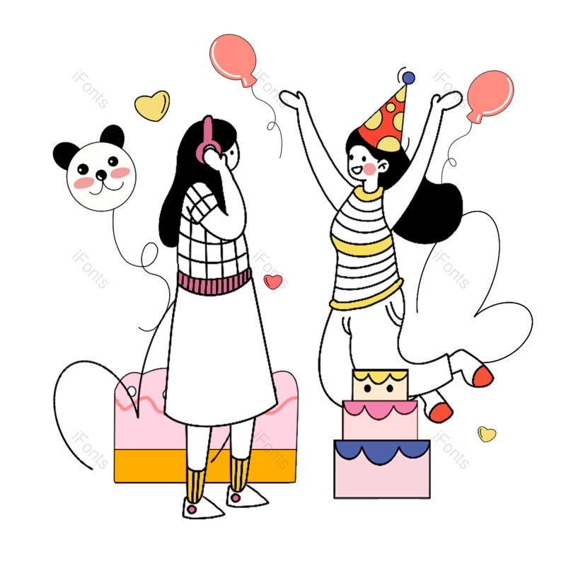 线条图片,蜡烛元素,动画片PNG,帽子免抠素材