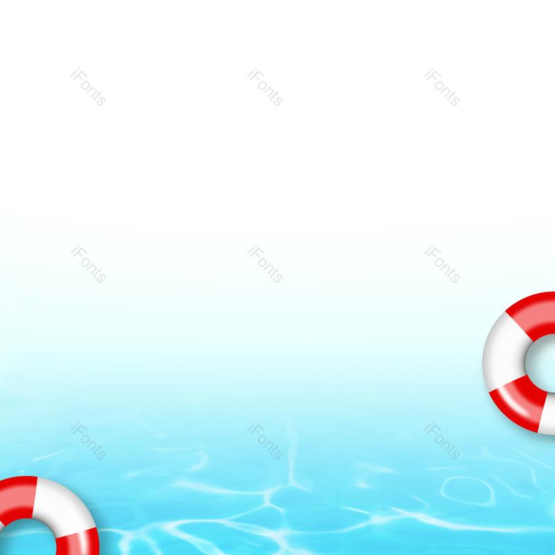 夏天图片,波纹元素,波浪PNG,游泳圈免抠素材