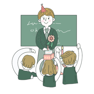 教师节 黑板 老师 学生 学习 鞋子 文具 手绘