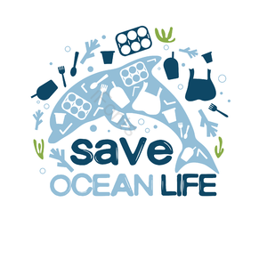 塑料 保护海洋 一次性用品 海洋生物 禁止海洋垃圾 塑料垃圾 鱼类 海草