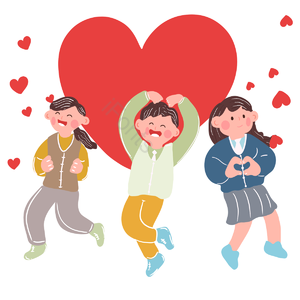 爱心 线条 老师 学生 学习 棕色 教师节 手绘